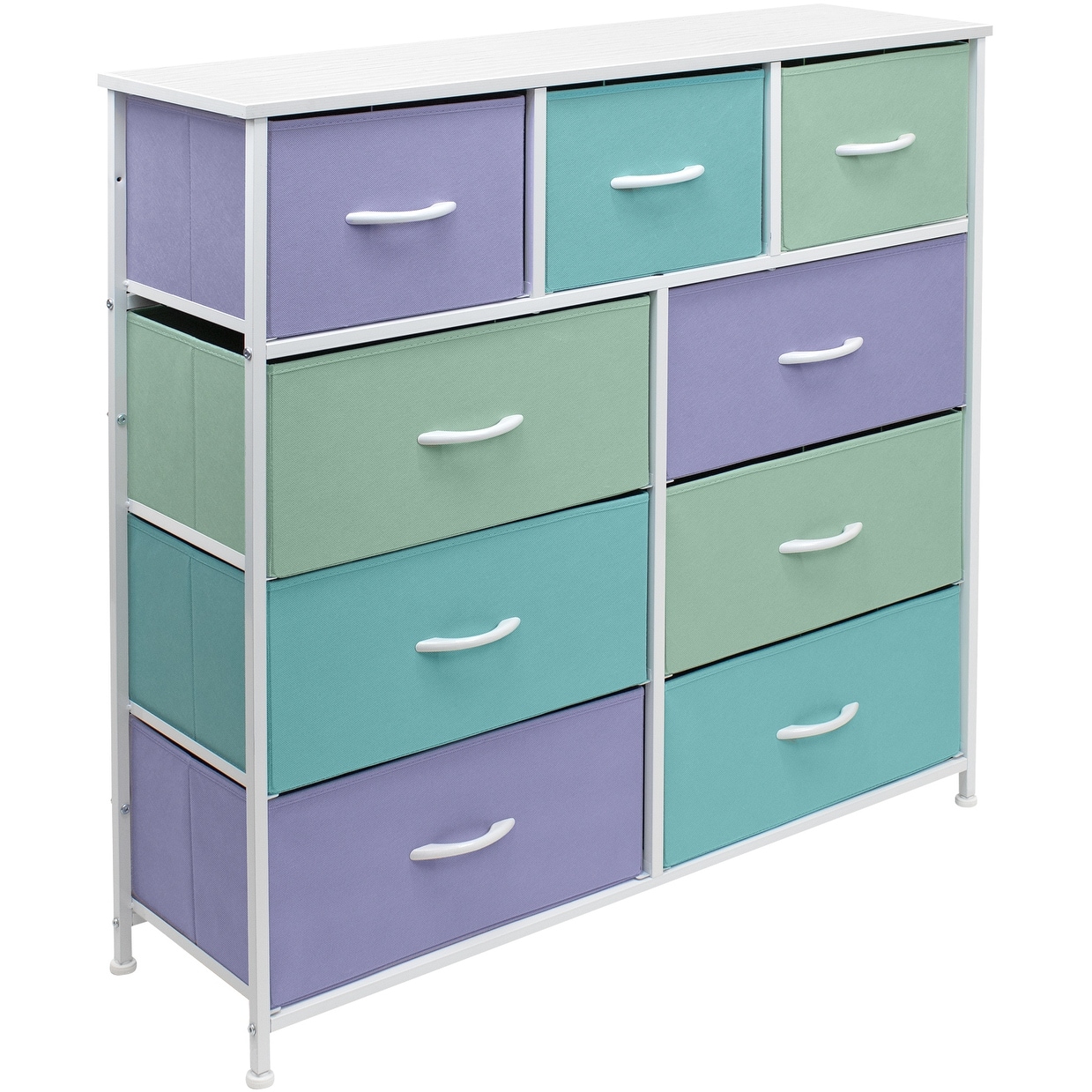 Dresser with 9 Drawers - Furniture Chest For Kids Bedroom
