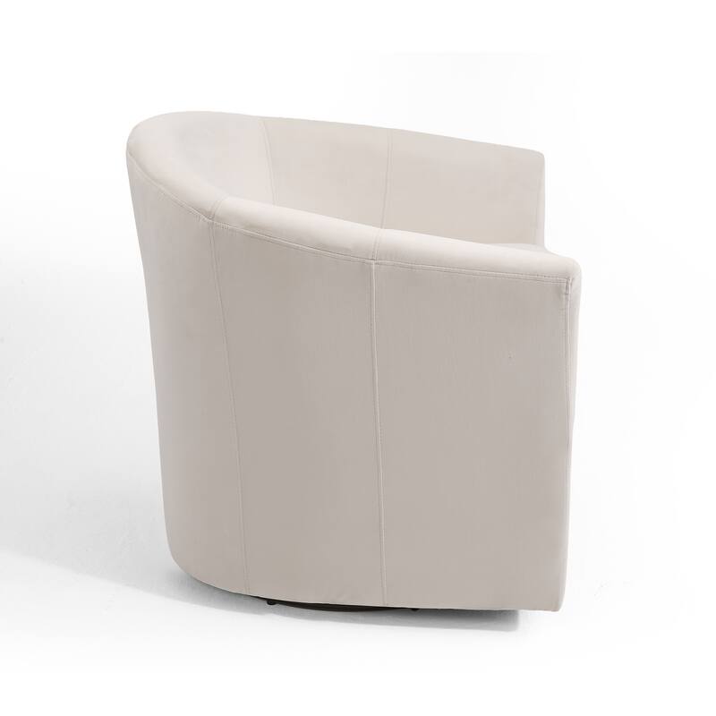 2 Set Modern Upholstered Swivel Barrel Chair Living Room Accent Chair