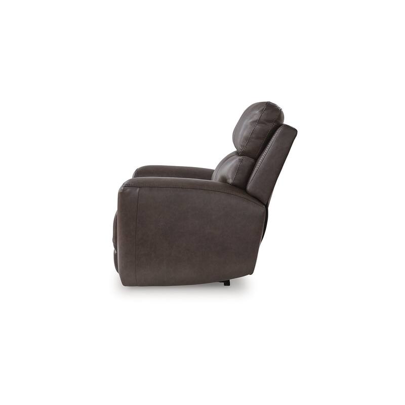 Signature Design by Ashley Side Step Brown Power Recliner