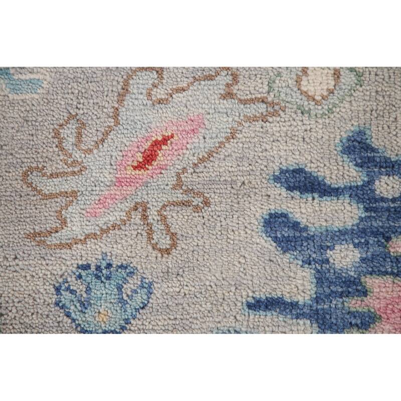 Grey Oushak Oriental Area Rug Handmade Bedroom Wool Carpet - 8'0"x 10'0"