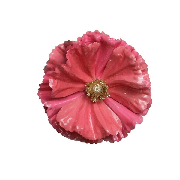 4.75" Pink Shiny Poppy Christmas Clip Ornament - N/A