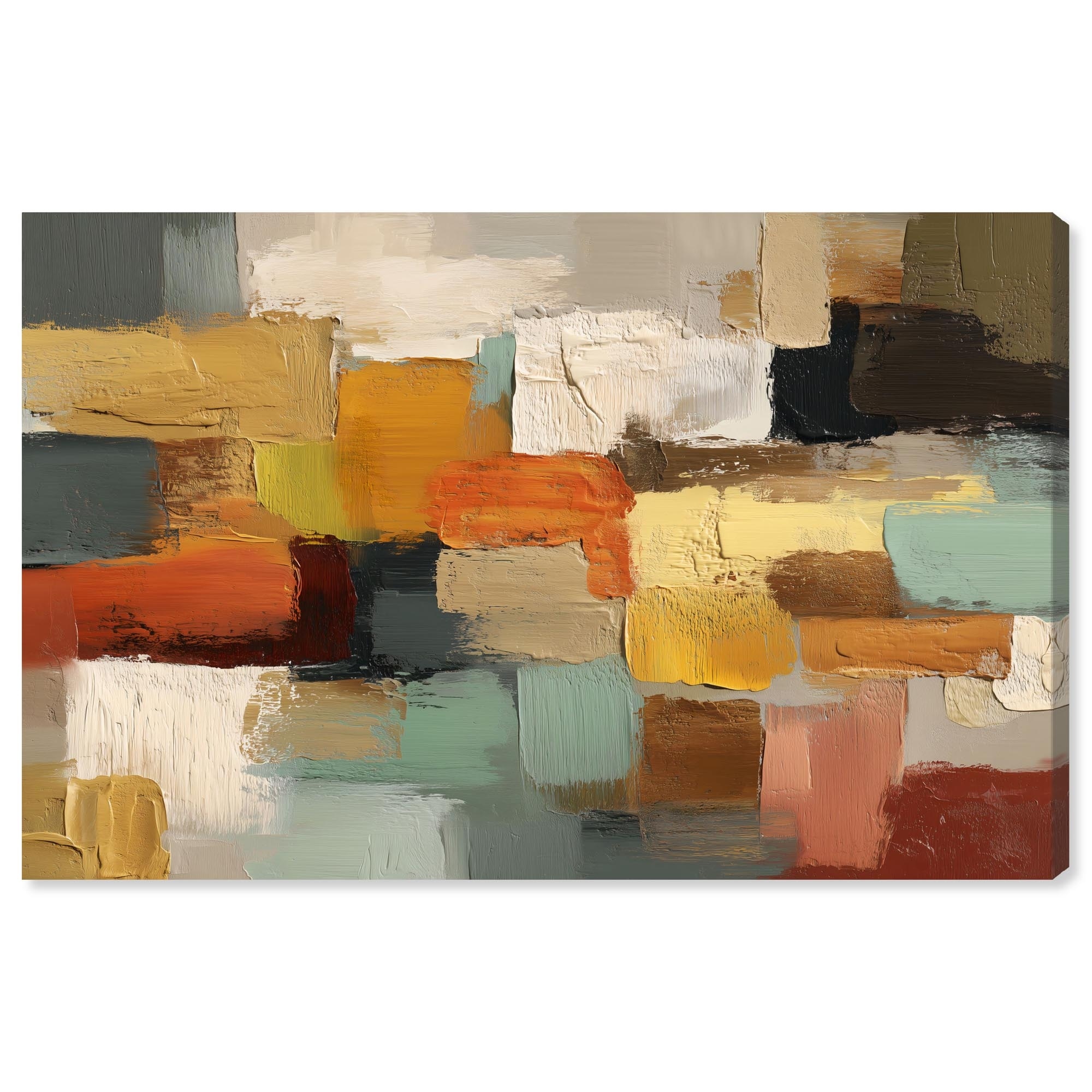 Urban Patchwork II Abstract Wall Art Wrapped Canvas Print by Art Remedy