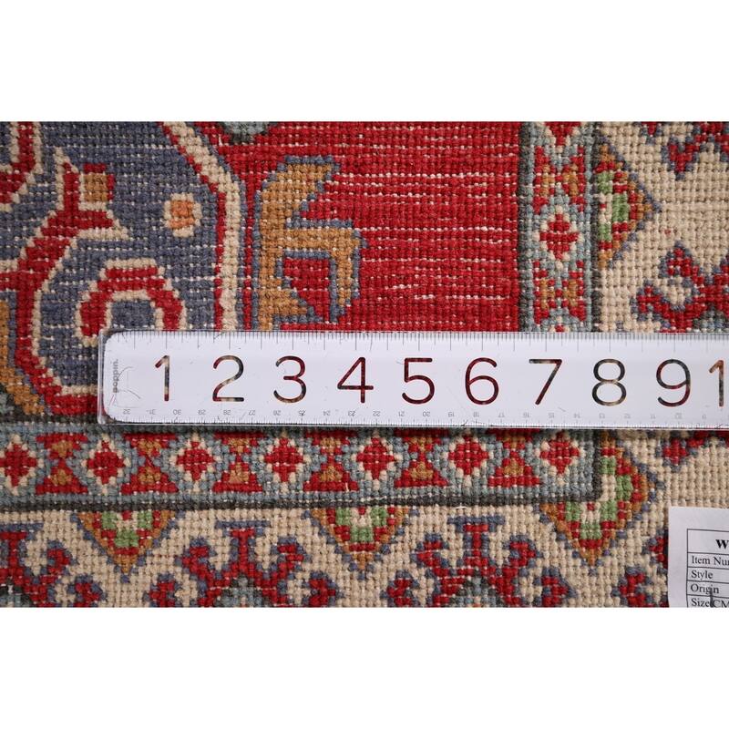 Red Kazak Accent Rug Handmade Traditional Wool Carpet - 2'7" x 4'0"
