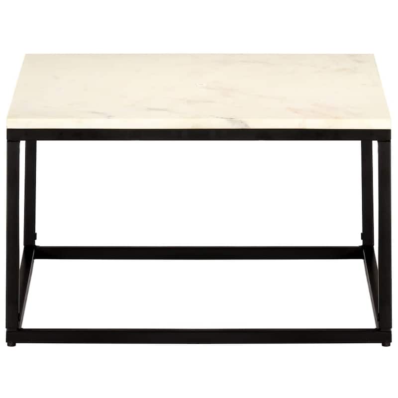 vidaXL Coffee Table End Table Side Sofa Table Real Stone with Marble Texture