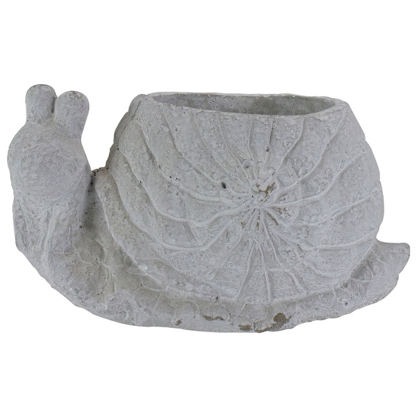 9" Gray Snail Shaped Spring Flower Pot Planter. Opens flyout.