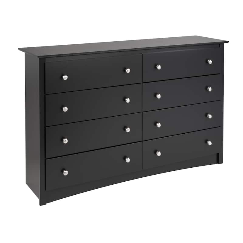 Prepac Sonoma 8 Drawer Double Dresser for Bedroom, Wide Chest of Drawers, Traditional Bedroom Furniture