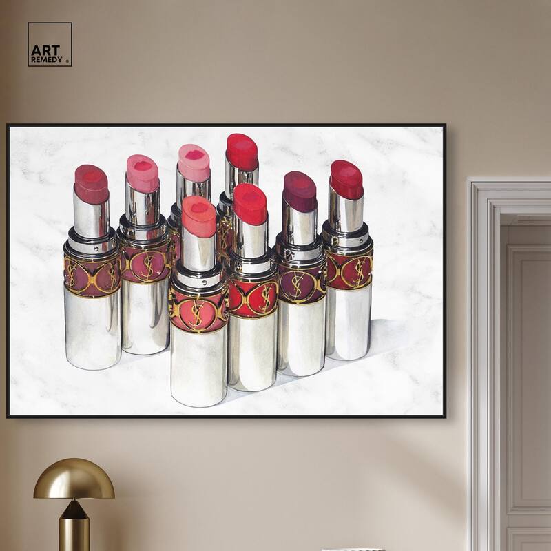 Doll Memories - Lipsticks 22 Canvas by Art Remedy