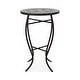 preview thumbnail 3 of 6, Bloomfield Outdoor Side Table with Tile Top by Christopher Knight Home Teal + Yellow + Black