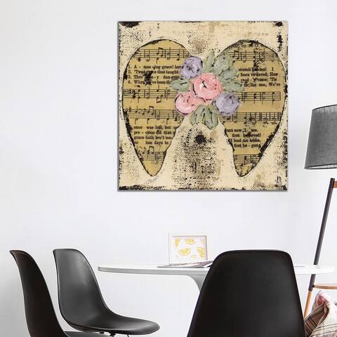 iCanvas "Amazing Grace Floral" by Ashley Bradley Canvas Print