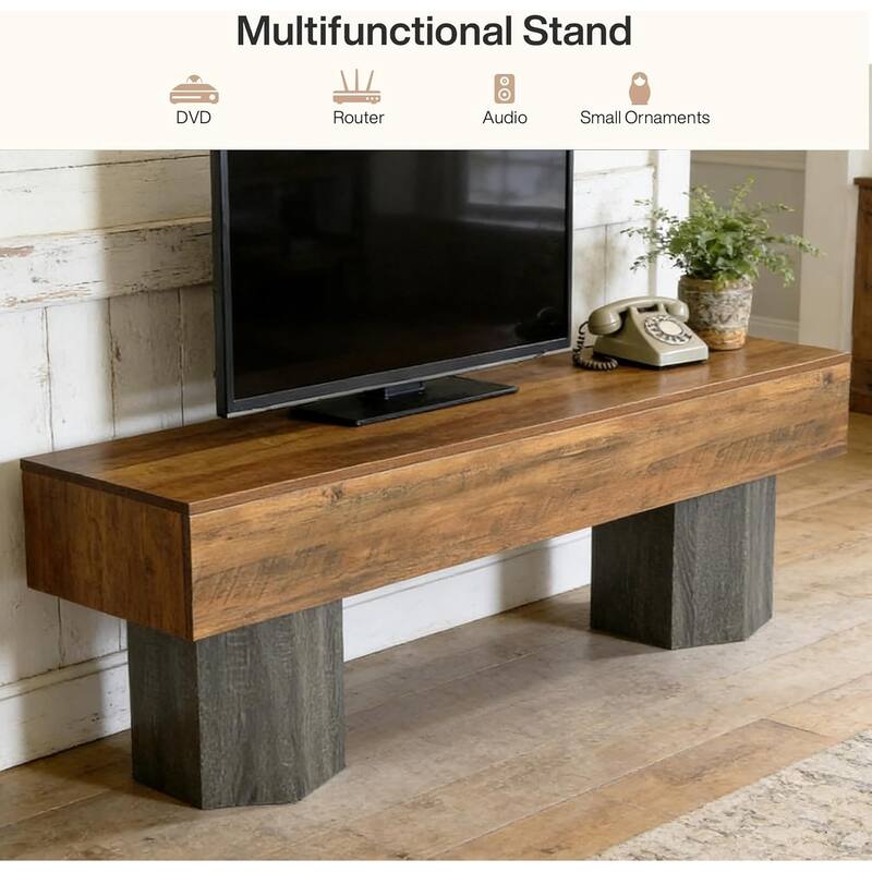 TV Stands for TVs up to 55''/65''/70", TV Media Entertainment Center for Living Room / Bedroom - 62.99" W × 15.75" D × 21.65" H