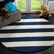 preview thumbnail 1 of 9, SAFAVIEH Handmade Kids Aimy Stripe Wool Rug