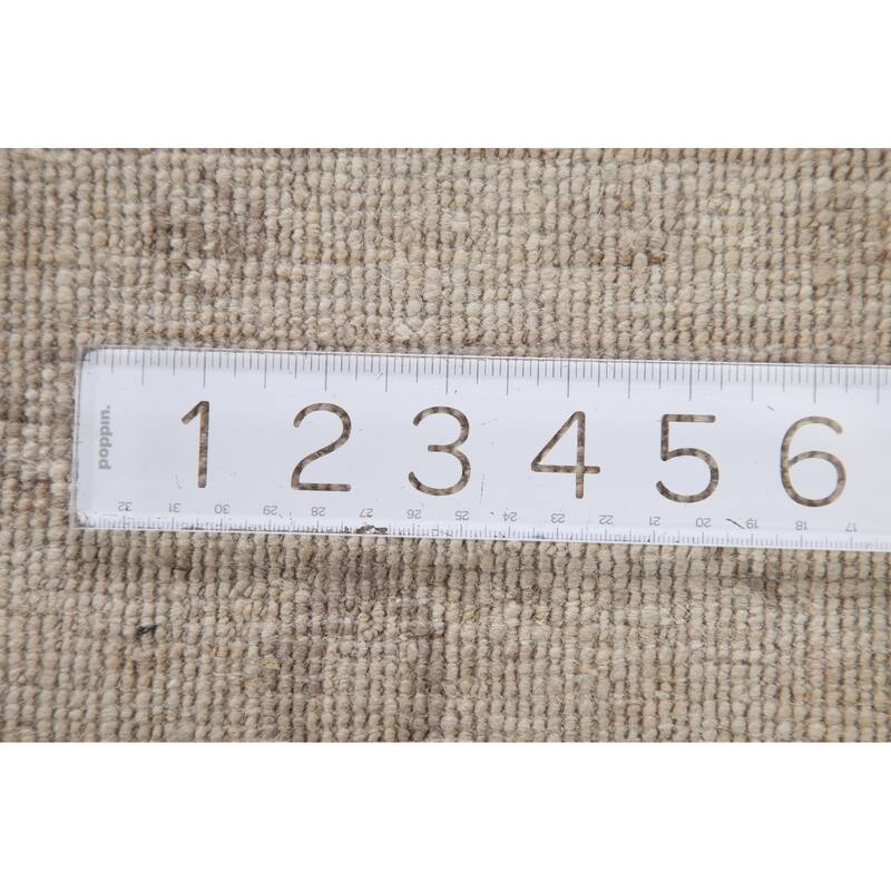 Hand Knotted Oriental 100% Wool Carpet Transitional All-Over Brown Oushak Area Rug - 6' 0'' X 3' 7''
