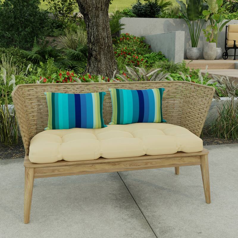 18" x 12" Outdoor Lumbar Throw Pillow - Set of 2 - 12'' L x 18'' W x 4'' H