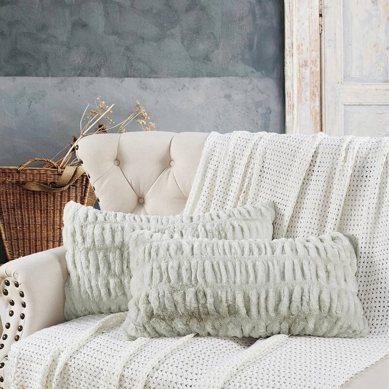 Serenta Shar Pei FauxFur 2 Piece Pillow Shell Set, NO INSERT
