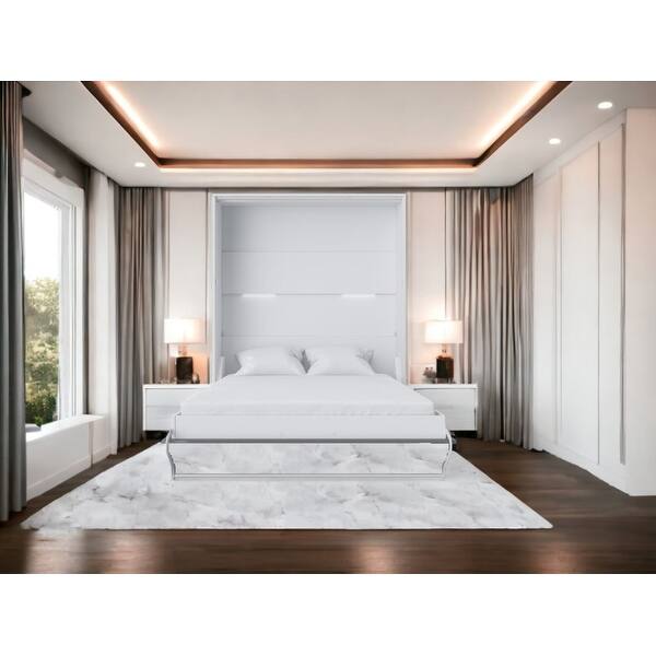 INVENTO Vertical Wall Bed with mattress 63 x 78.7 inch Bed Bath