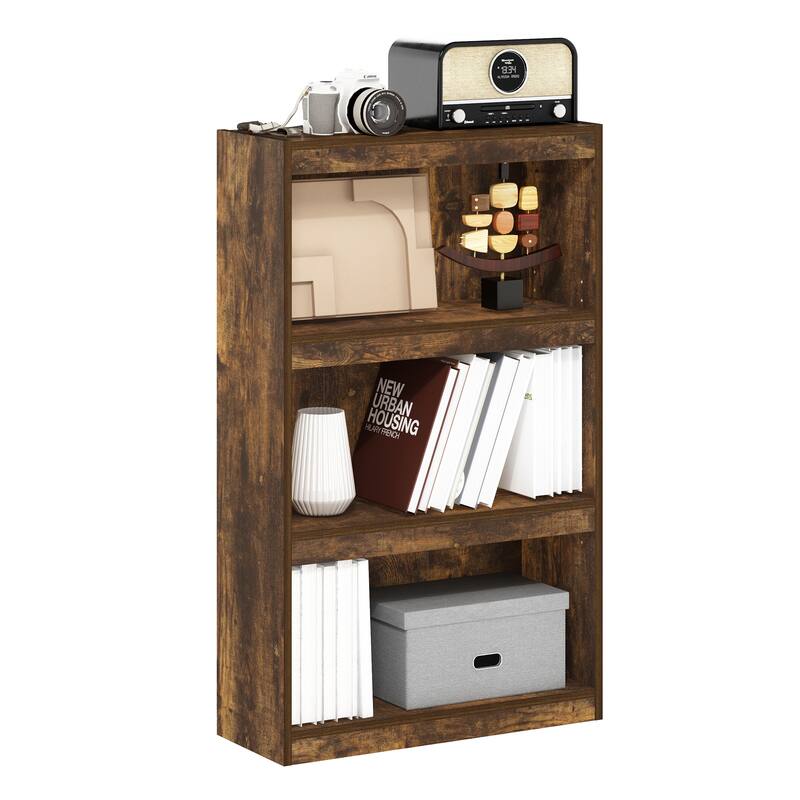 Furinno JAYA Enhanced Home Bookcase 3-Tier Adjustable Bookshelf