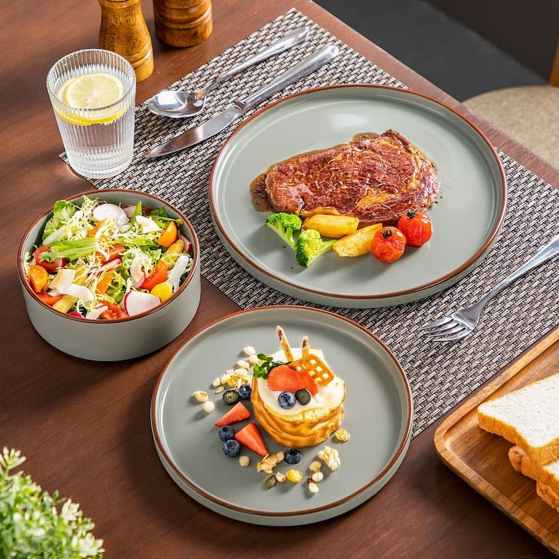 vancasso VENUS Stoneware 12-Piece Glossy Colored Glaze Dinnerware Set
