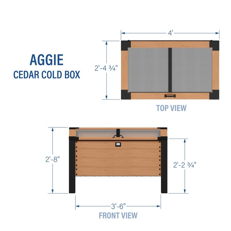 Backyard Discovery Aggie 4x2' Cedar Cold Frame Mini Greenhouse, PC Lid - aggie c