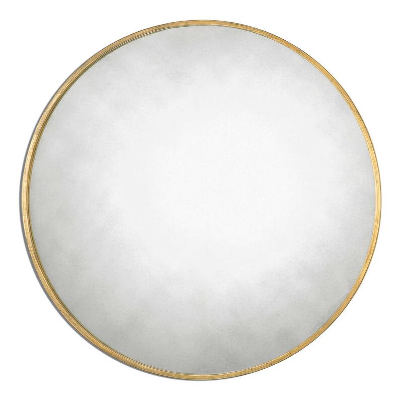 Uttermost Junius 43" Large Round Antique Transitional Wall Mirror