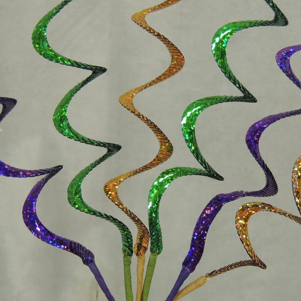 Shop 1 Pc 17 Inch Sequin Spiral Spray W Shimmery Whimsical