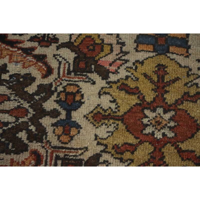Hand Knotted Oriental 100% Wool Carpet Traditional Floral Beige & Ivories Mahal Area Rug - 12' 3'' X 8' 6''