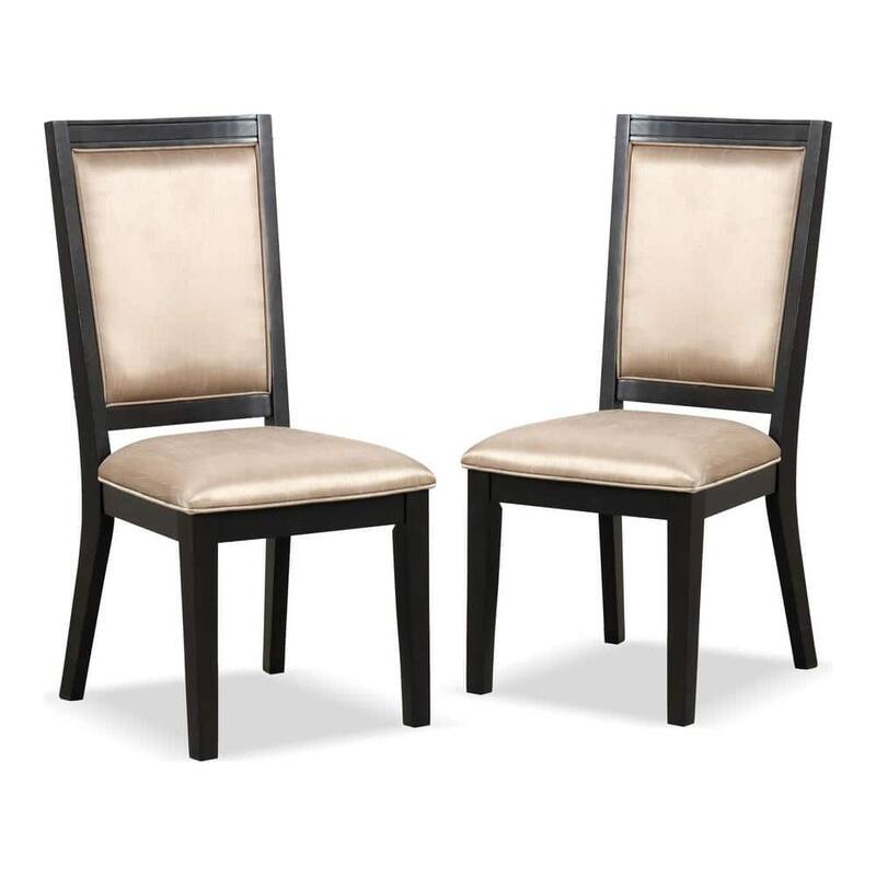Espresso Set Of 2pc Dining Chairs, Contemporary Style