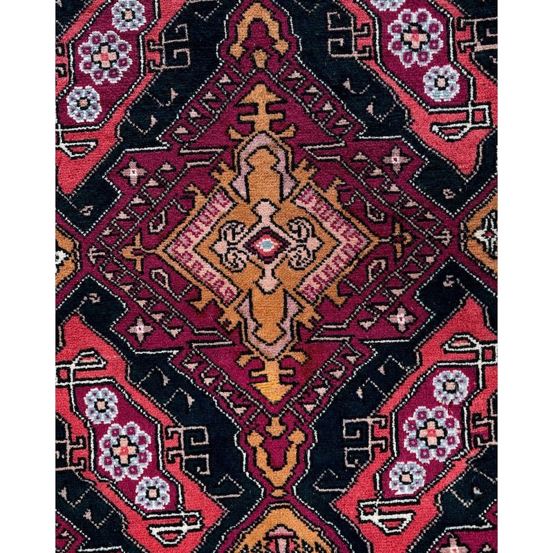 Overdyed, One-of-a-Kind Handmade Area Rug - Red - 4' 0" x 6' 6"