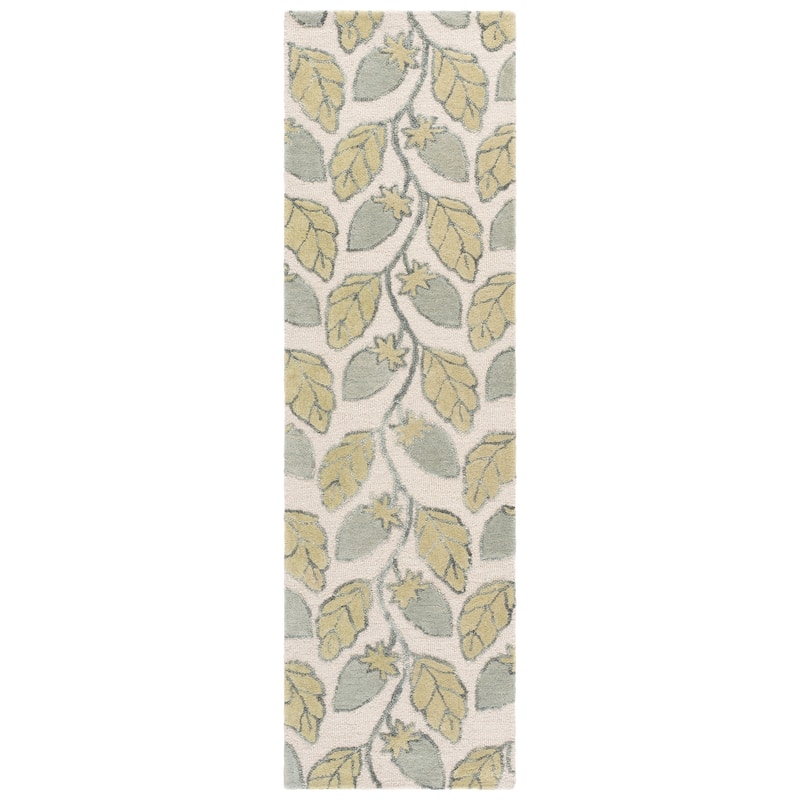 SAFAVIEH Handmade Jardin Magdaleen Wool Rug - 2'3" x 8' Runner - Green