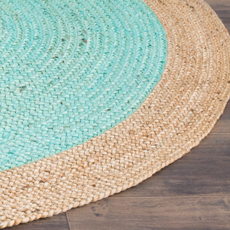 SAFAVIEH Handmade Natural Fiber Charlyne Bordered Round Jute Rug