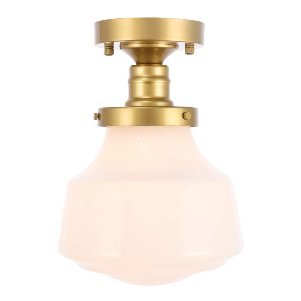 Nyle 1-Light Frosted Glass Flush mount