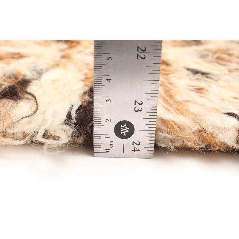 ECARPETGALLERY Braid weave Sienna Brown Wool Rug - 5'3 x 7'9