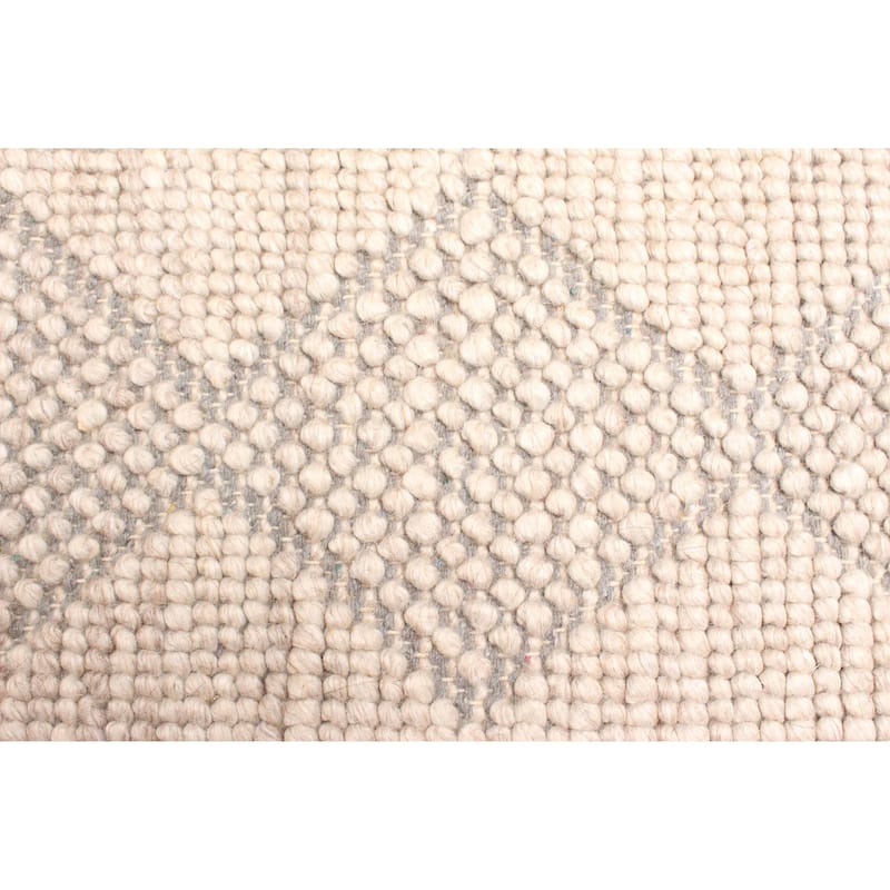 ECARPETGALLERY Braid weave Sienna Beige Wool Rug - 5'2 x 7'4