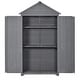 preview thumbnail 29 of 34, Lean-to Storage Shed Tool Organizer with Lockable Doors,3-tier Shelves - 5.8ft x 3ft