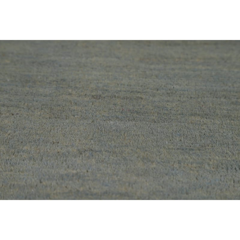 Hand Knotted Oriental 100% Wool Carpet Modern Stripe Greys & Charcoal Gabbeh Area Rug - 3' 10'' X 2' 8''
