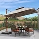 preview thumbnail 19 of 42, PURPLE LEAF 10/12 ft Square Sunbrella Patio Cantilever Umbrella with Base