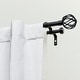 preview thumbnail 13 of 38, ATI Home Ogee 1" Adjustable Curtain Rod and Finial Set 66" to 120" - Matte Black