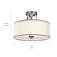preview thumbnail 4 of 2, Kichler Lighting Lacey Collection 3-light Antique Pewter Semi-Flush Mount