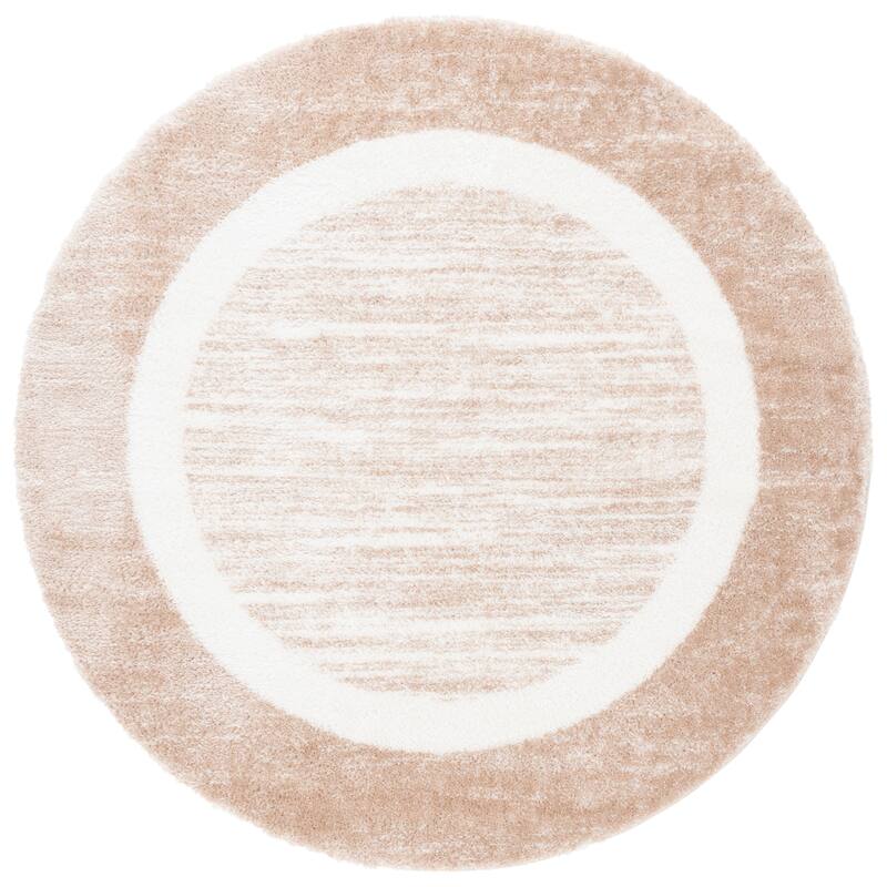 SAFAVIEH Tahoe Katjuscha Shag Modern 1.2-inch Thick Rug - 6'7" Round