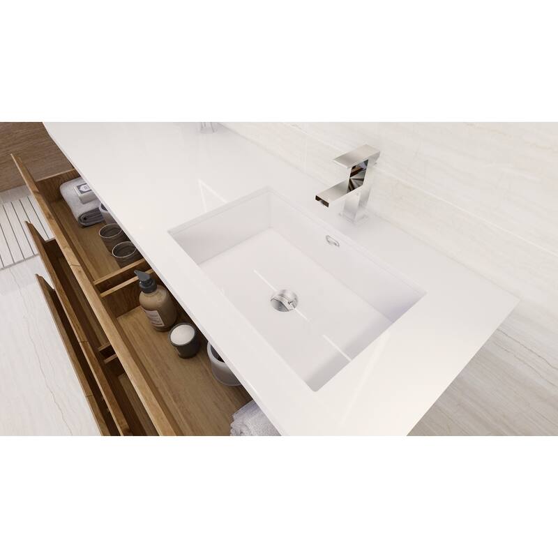 Aron 60'' Freestanding Vanity with Right Single Sink