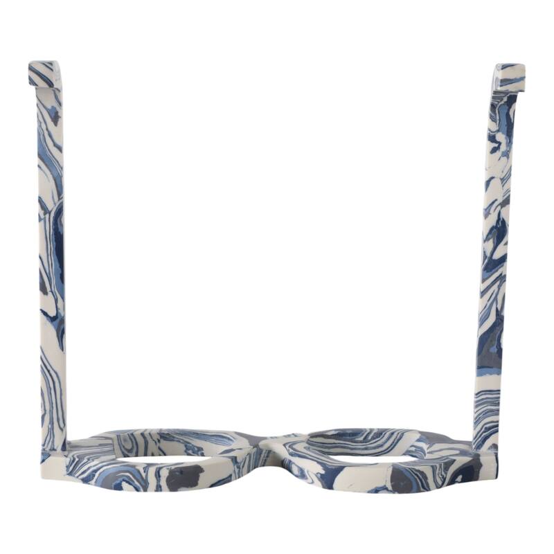 Stone Decorative Object Eyeglasses Shape Carved Sculptural Accent - 9" x 8" x 3"