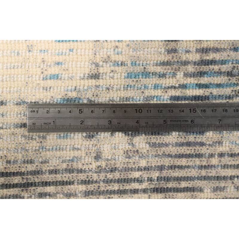 Hand Knotted Oriental Viscose Silk Carpet Modern Abstract Multi-Colored Abstract Area Rug - 4' 0'' X 2' 0''
