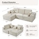 preview thumbnail 4 of 24, Oversized Loveseat Chaise Lounge Chair Indoor Comfy Deep Seat Sleeper Couch - 1 Set