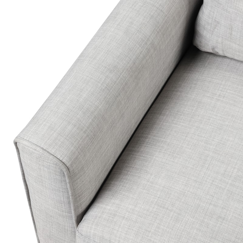 Rowan Contemporary Flared Arms Chair with Solid Wood Tapered Legs, Upholstered Fabric Single Sofa Chair by Furniture of America