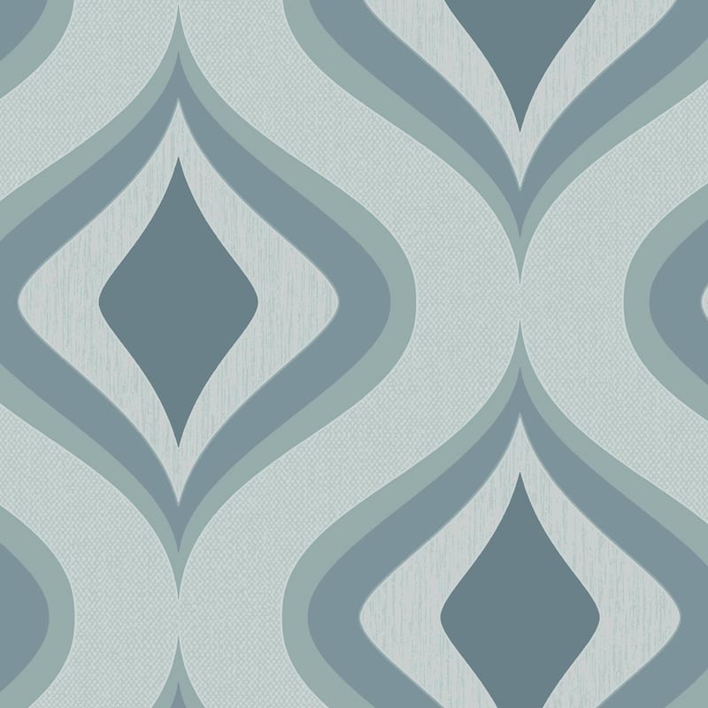 Transform Trippy Duck Egg Peel & Stick Wallpaper