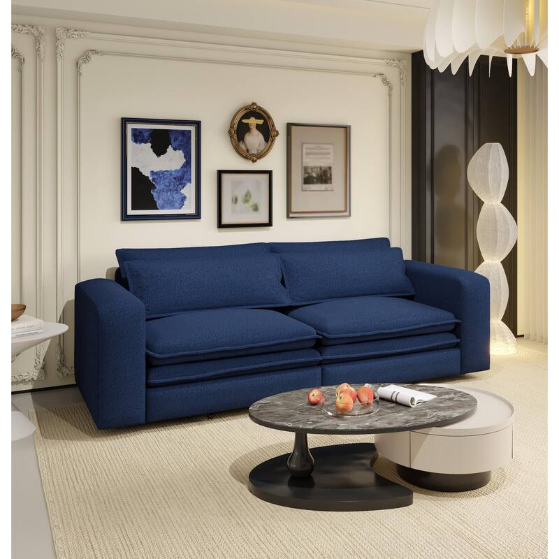 GDFStudio - Teddy 93" 3-in-1 Convertible Sleeper Sofa with 2 Lumbar Pillows