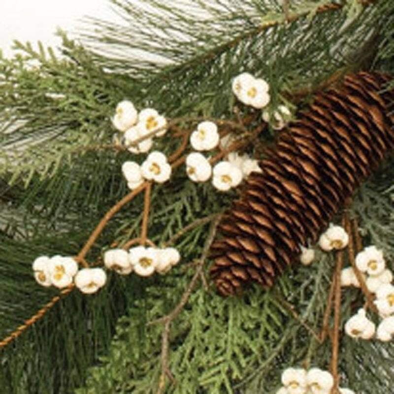 HomeRoots 29" Green And Brown Christmas Pine Artificial Wreath