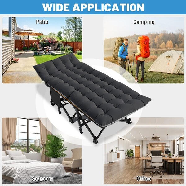 Oversize Folding Camping Cot, Heavy Duty Outdoor Camping Cot