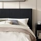 preview thumbnail 2 of 17, mopio Brooklyn Headboard, 62.4" Wide Headboard Only, Wood Headboard, Modern Farmhouse, Boho, Wall Mount, Fluted Panel Black - King
