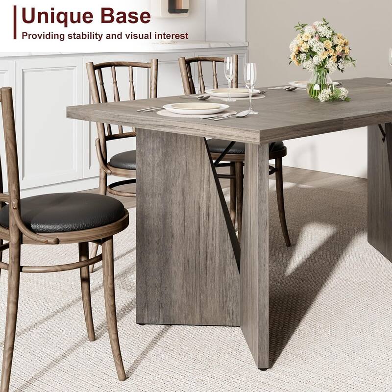 70.9" M-Shaped Legs Kitchen Dining Table for Dining Room, Office and Living Room (Only Table)