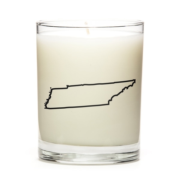Custom Candles with the Map Outline Tennesse, Fine Bourbon